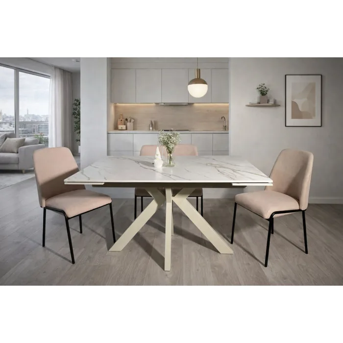 Стіл Margit Ceramic INOR Liujin white T7554C-1318