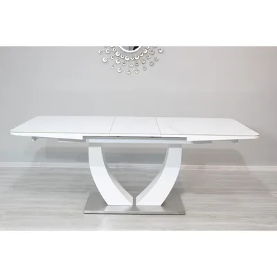 Стіл Concord White Gloss Ceramic Sainajin Mini T-904 — фото 2